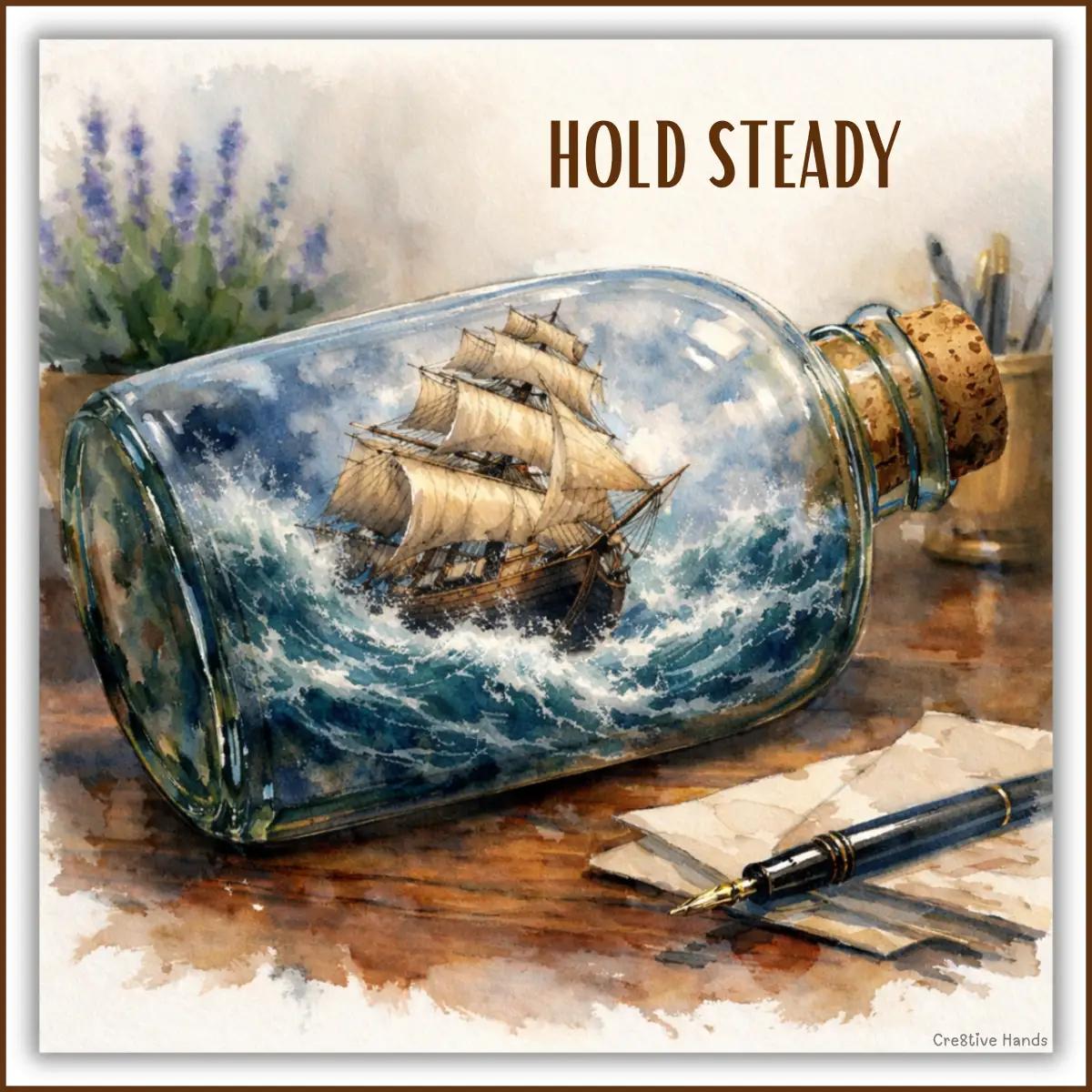 Hold Steady – Calm Strength Quote Image — Preview